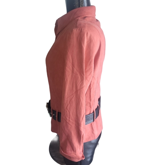 Puli red/burnt orange colored shirt with belt Sz.10 - Picture 5 of 7